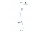 Zestaw prysznicowy Kludi Freshline Dual Shower System z termostatem, deszczownica 25 cm, chrom