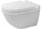 Miska Duravit Starck 3 rimless wisząca bezrantowa wraz z deską wolnoopającą szeroka, 36x54 cm, biała