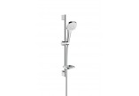 Zestaw prysznicowy Hansgrohe Croma Select E Vario 0,65 m, biały/chrom, mydelniczka Casetta