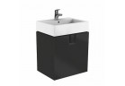 Szafka podumywalkowa KOŁO Twins wisząca, wym. 60 x 57 x 46 cm, 1 szuflada, czarny mat
