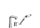 Bateria wannowa 3-otworowa Hansgrohe Talis S chrom, montażna brzegu wanny