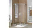 Wejście narożne Kermi Filia XP 2-częściowe, wahadłowe, z polami stałymi - lewa połowa, szer. 90 cm, wys. 200 cm, profil srebrny, szkło przezroczyste z KermiClean 