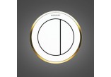 Przycisk do WC Geberit Typ 10 Sigma pneumatyczny, biały/złoty, ręczny, dwudzielny, podtynkowy, Sigma 8 cm