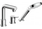 Bateria wannowa Hansgrohe Talis S, 3-otworowa, do montażu na brzegu wanny, DN15, chrom