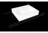 Umywalka nablatowa Kaldewei Centro 60 x 50 x 4 cm, biała, otwór na baterię, bez przelewu, powierzchnia uszlachetniona- sanitbuy.pl