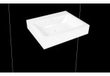 Umywalka ścienna Kaldewei Cono 60 x 50 x 12 cm, stalowa, biała, otwór na baterię, bez przelewu, powierzchnia uszlachetniona