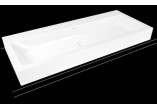 Umywalka ścienna Kaldewei Cono 90 x 50 x 12 cm, biała, otwór na baterię, bez przelewu, powierzchnia uszlachetniona- sanitbuy.pl
