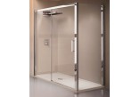 Drzwi prysznicowe przesuwane Novellini Kuadra 2P 96-102 cm lewe, profil chrom, szkło przeźroczyste  