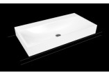 Umywalka nablatowa Kaldewei Silenio 90 x 46 x 12 cm, stalowa, biała, otwór na baterię, z przelewem, powierzchnia uszlachetniona
