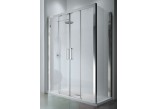 Drzwi prysznicowe podwójne przesuwane Novellini Kuadra 2A 114-120 cm, profil chrom, szkło przeźroczyste 