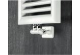 Zawór termostatyczny Irsap 50 mm po osi kątowy - biały