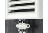 Zawór termostatyczny Irsap 50 mm po osi prosty - biały