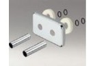Rozety i rury maskujące Irsap rozstaw osi 50 mm do instalacji grzejników - biały