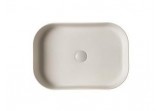 Umywalka nablatowa, prostokątna Galassia SmartB biała, 55 x 38 cm, bez otworu i półki na baterię