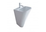 Umywalka zintegrowana z półpostumentem Galassia MEG11 biała, ścienna, 65 x 45 x 50 cm- sanitbuy.pl