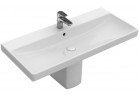 Umywalka meblowa, prostokątna Villeroy & Boch Avento biały Alpin, 100 x 47 cm, przelew, otwór na baterię, powłoka CeramicPlus