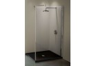  Kabina typu walk-in przyścienna Novellini Kuadra H 107-110 cm profil chrom, szkło przeźroczyste