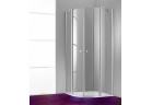 Drzwi prysznicowe Huppe Design Pure skrzydłowe ze stałym segmentem, szer. 800mm, profil chrom eloxal