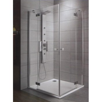 Kabina prysznicowa chrom szkło przejrzyste 75L x 90P Radaway Almatea KDD- sanitbuy.pl
