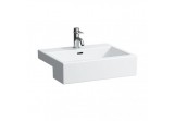 Umywalka półblatowa 550 x 460 mm z otworem na baterie biała Laufen LIVING CITY