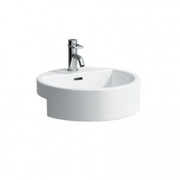 Umywalka półblatowa śr. 460 mm z otworem na baterie biała Laufen LIVING CITY- sanitbuy.pl