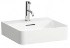 Umywalka ścienno-nablatowa LAUFEN VAL 450 x 420 mm SaphirKeramik z otworem na baterię biała