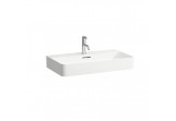 Umywalka ścienna Laufen Val 750 x 420 mm SaphirKeramik z otworem na baterię biała 