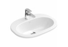 Umywalka Villeroy & Boch O.Novo, nablatowa, Biały Alpin, 56x40 cm, 1 lub 3 otworowa, z przelewem